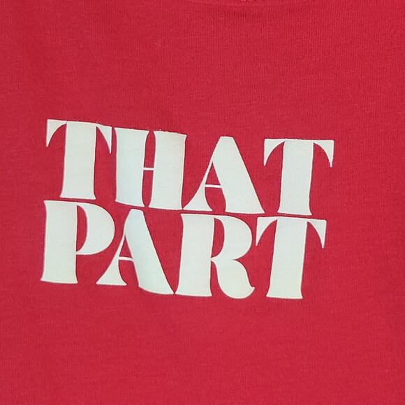 Red Table Talk Racerback Athleisure Workout Casual Comfy Tank Top Red White Sz S - Picture 4 of 6